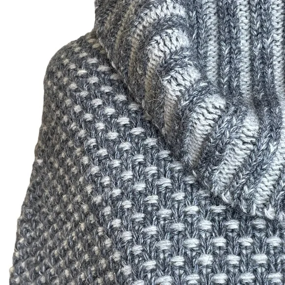 Kemailu Chunky Cowl Neck Wool/Alpaca Sweater ITALY Lagenlook Oversized Size L - Picture 8 of 15
